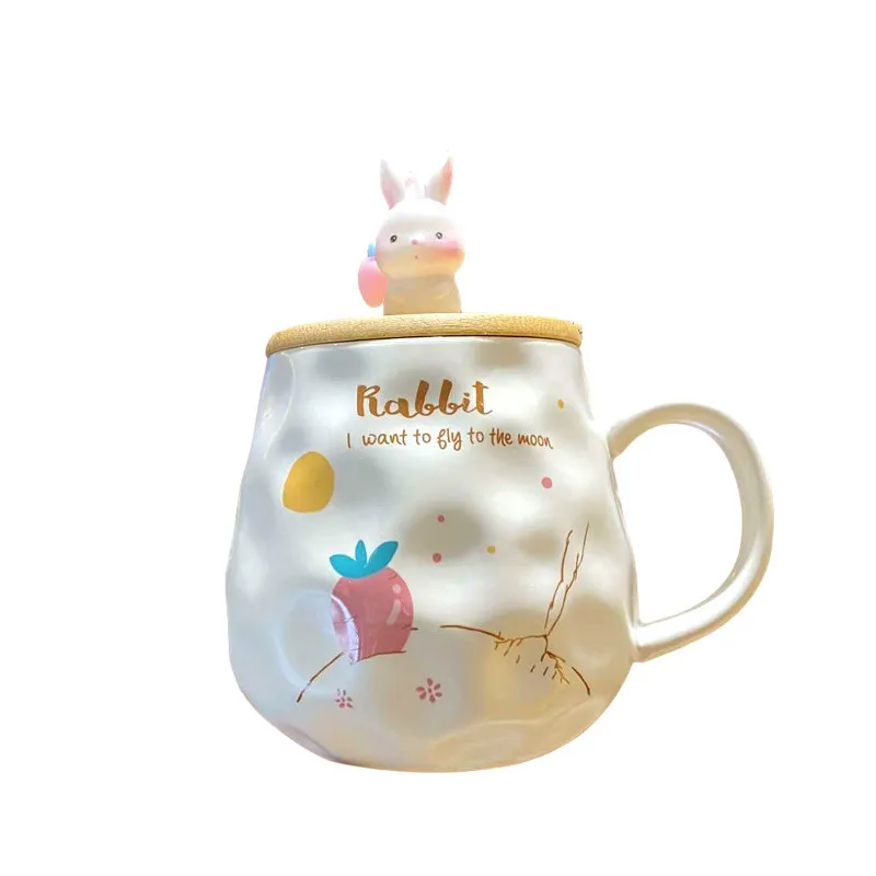 400ML Ceramic Coffee Cups Rabbit Cute Mug with Lid Carrot Spoon Novelty Morning Milk Cups Cartoon Tea Mugs Gift
400ML Ceramic Coffee Cups Rabbit Cute Mug with Lid Carrot Spoon Novelty Morning Milk Cups Cartoon Tea Mugs Gift