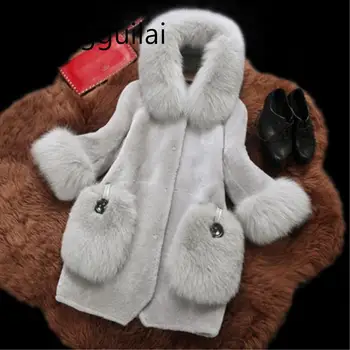 2020 Women Parka Luxurious Large Fur Collar Hooded Coat Warm Fox Fur Liner Parkas Long Winter Jacket Top Quality Jaqueta gray
2020 Women Parka Luxurious Large Fur Collar Hooded Coat Warm Fox Fur Liner Parkas Long Winter Jacket Top Quality Jaqueta gray