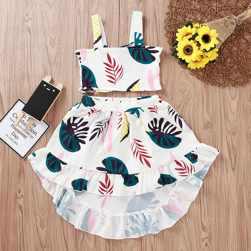 Girls Sets Clothing Toddler Crop Top Floral Dovetail Skirt Girls 2 Piece Set Girls Ruffle Outfits Kids Summer Clothes
Girls Sets Clothing Toddler Crop Top Floral Dovetail Skirt Girls 2 Piece Set Girls Ruffle Outfits Kids Summer Clothes