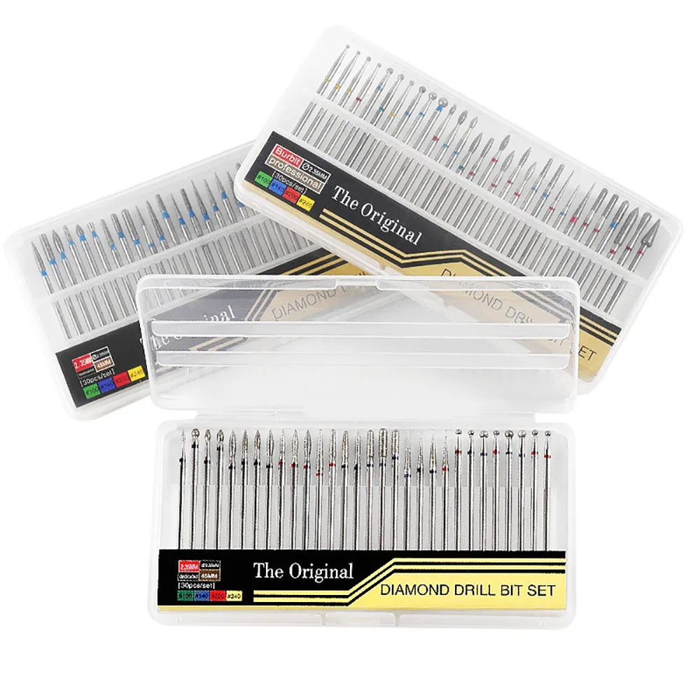 30pcs/set Diamonds Nail Art Drill Bits 3/32 Milling Cutter Rotary Pedicure Manicure Accessory Tools for Gel Polish Removal
30pcs/set Diamonds Nail Art Drill Bits 3/32 Milling Cutter Rotary Pedicure Manicure Accessory Tools for Gel Polish Removal