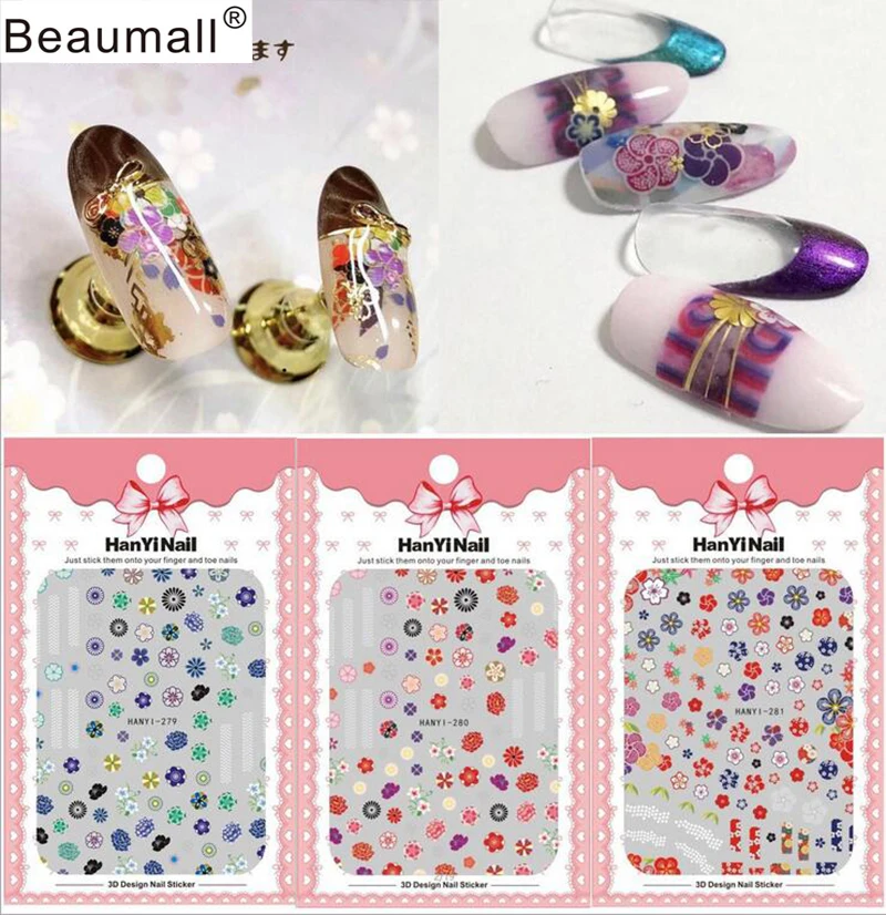 Floral Patterns! Nails Art Manicure Back Glue Decal Decorations Design Nail Sticker For Nails Tips Beauty 
Floral Patterns! Nails Art Manicure Back Glue Decal Decorations Design Nail Sticker For Nails Tips Beauty