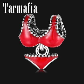 Fashion 925 Sterling Silver Red Enamel Bikini set Beads Fit Original Pandora Charm Bracelet & Bangles For Women Jewelry Making
Fashion 925 Sterling Silver Red Enamel Bikini set Beads Fit Original Pandora Charm Bracelet & Bangles For Women Jewelry Making
