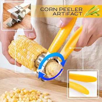 Kitchen Gadge Corn Peeling Artifact Kitchen Corn Cob Stripper Cutter Peeler Kitchen Cooking Tool Cob Remover Corn Grain #40
Kitchen Gadge Corn Peeling Artifact Kitchen Corn Cob Stripper Cutter Peeler Kitchen Cooking Tool Cob Remover Corn Grain #40