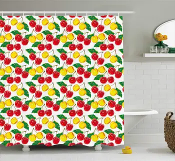 Graphic Colored Cherries Shower Curtain, 230 GSM, Spa, Hotel Luxury, Water Repellent,Decorative Bathroom Curtain,36 x 78 Inches
Graphic Colored Cherries Shower Curtain, 230 GSM, Spa, Hotel Luxury, Water Repellent,Decorative Bathroom Curtain,36 x 78 Inches
