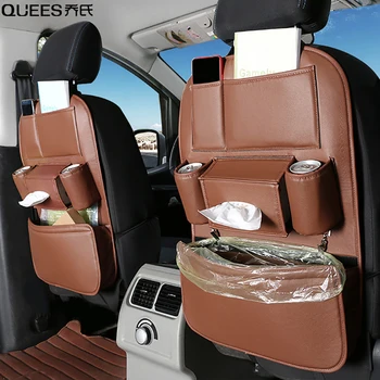 QUEES Car Trash Can Storage Bag Leather Hanging Seat Back Multifunctional Storage Bag Tissue Box Water Cup Bag Car Accessories
QUEES Car Trash Can Storage Bag Leather Hanging Seat Back Multifunctional Storage Bag Tissue Box Water Cup Bag Car Accessories