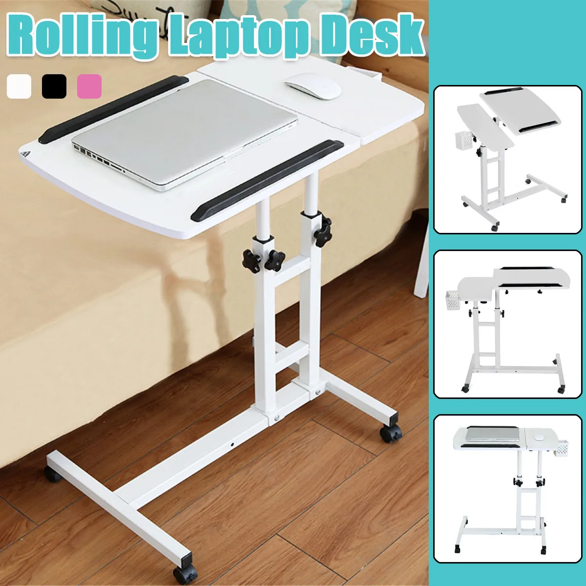 Folding Laptop Table Computer Table Portable Laptop Stand Rotate Bed Side Table Standing Desk Adjustable Height Furniture Folding Laptop Table Computer Table Portable Laptop Stand Rotate Bed Side Table Standing Desk Adjustable Height Furniture