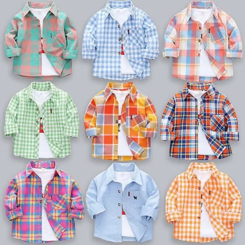 Spring Long Sleeve Blouse Girls Blouse Boy's Shirts Casual Turn-down Collar Blouses for Children Kids Clothes Baby Plaid Shirt
Spring Long Sleeve Blouse Girls Blouse Boy's Shirts Casual Turn-down Collar Blouses for Children Kids Clothes Baby Plaid Shirt