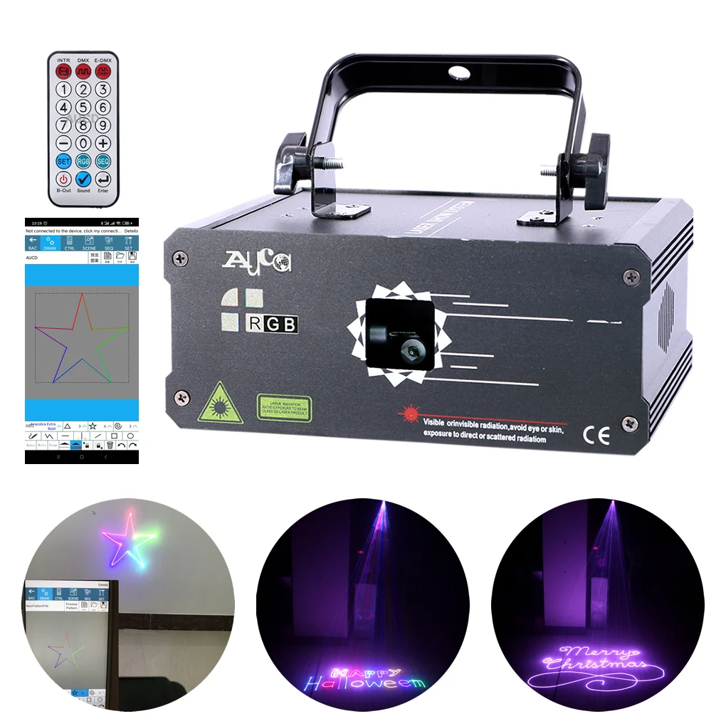 Phone App Edit Patterns DMX512 RGB Scanner Laser 500MW 1W Animation Projector Light Christmas DJ Club Party Stage Luces Lights
Phone App Edit Patterns DMX512 RGB Scanner Laser 500MW 1W Animation Projector Light Christmas DJ Club Party Stage Luces Lights