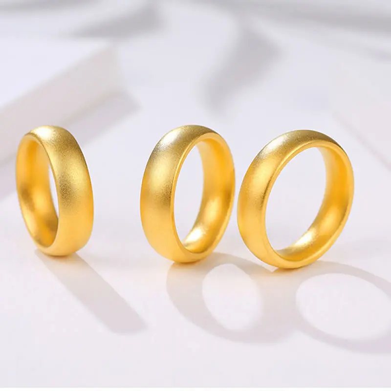 24K Yellow Gold Circle Ring Fashion Women Pure 999 Gold Ring 24K Yellow Gold Circle Ring Fashion Women Pure 999 Gold Ring