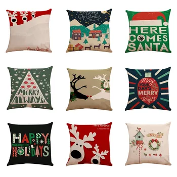 Xmas Cotton Pillow Case Linen Cushion Cover Environmental Protection Merry Christmas Home Decoration Новогодние Наволочки Hot
Xmas Cotton Pillow Case Linen Cushion Cover Environmental Protection Merry Christmas Home Decoration Новогодние Наволочки Hot