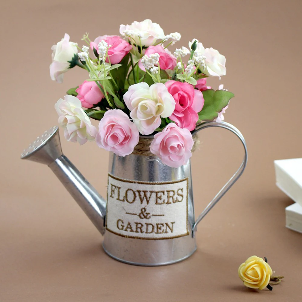 Retro Vintage Wrought Iron Flower Bucket Creative Handmade Hemp Rope Flower Arrangement Desktop Small Decoration Kettle Gift
Retro Vintage Wrought Iron Flower Bucket Creative Handmade Hemp Rope Flower Arrangement Desktop Small Decoration Kettle Gift