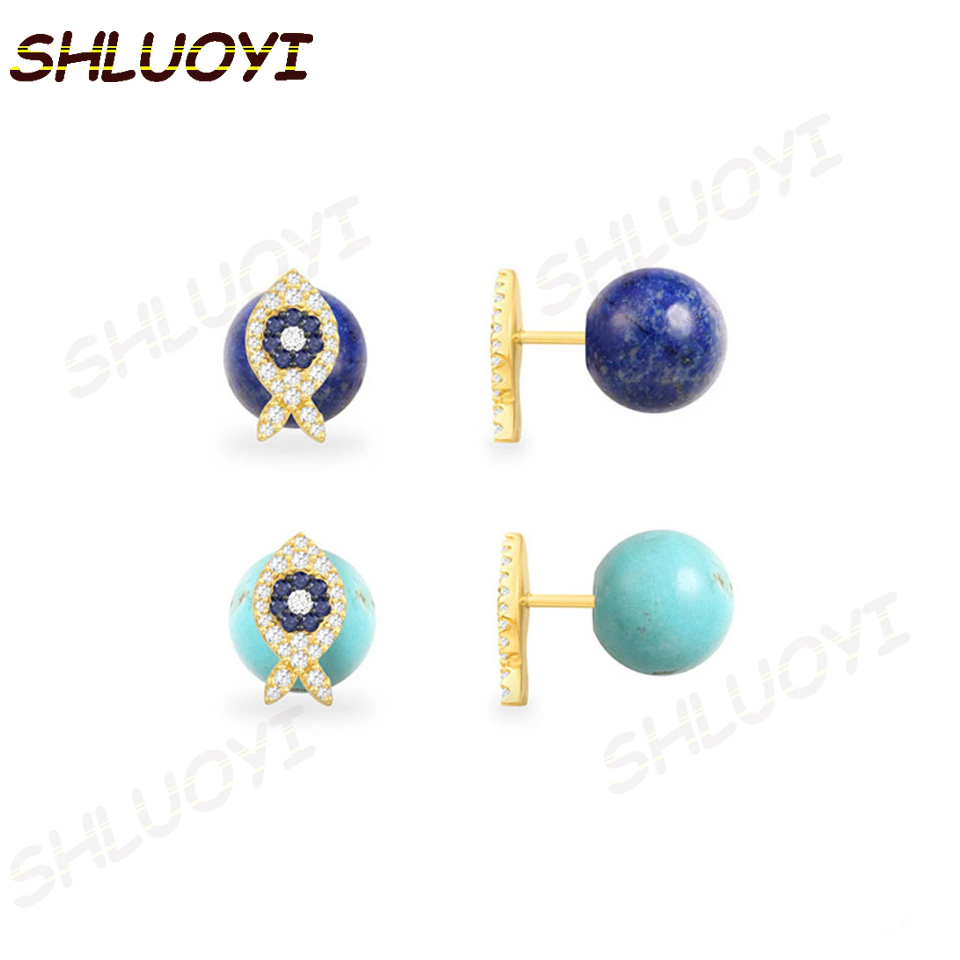 Fashion Charm Silver Original 1:1 Copy,Single Gold Sterling Silver Lucky Blue Fish Stud Earrings Luxury Jewelry Gift for Female
Fashion Charm Silver Original 1:1 Copy,Single Gold Sterling Silver Lucky Blue Fish Stud Earrings Luxury Jewelry Gift for Female