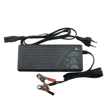 

24V 2.8A LiFePO4 battery charger for 8 cells 25.6V battery pack with battery meter indicating charge process 25% 50% 80% 100%