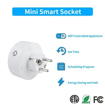 2021 EU Plug WiFi Socket Wireless Smart Switch Timing Outlet Timer Control Power Plug Voice Control for Amazon Alexa Google Home
2021 EU Plug WiFi Socket Wireless Smart Switch Timing Outlet Timer Control Power Plug Voice Control for Amazon Alexa Google Home