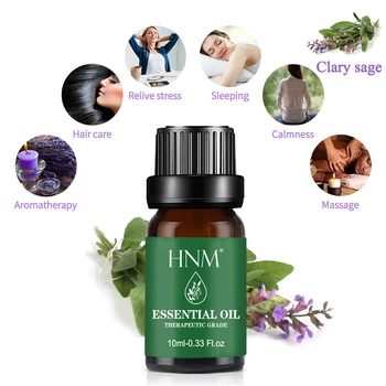 

HNM 10ML Pure Plant Essential Oils Aroma Diffuser Lavender Rose Sandalwood Ylang Jasmine Clary Sage Patchouli Oil Calmness