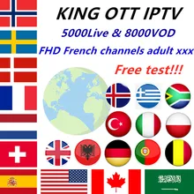 עולם מלך אוט IPTV מנוי אירופה IPTV צרפתית ספרד ערבית בריטניה נורדי פורטוגל IPTV M3U עבור אנדרואיד טלוויזיה תיבת חכם תיבת מחשב()