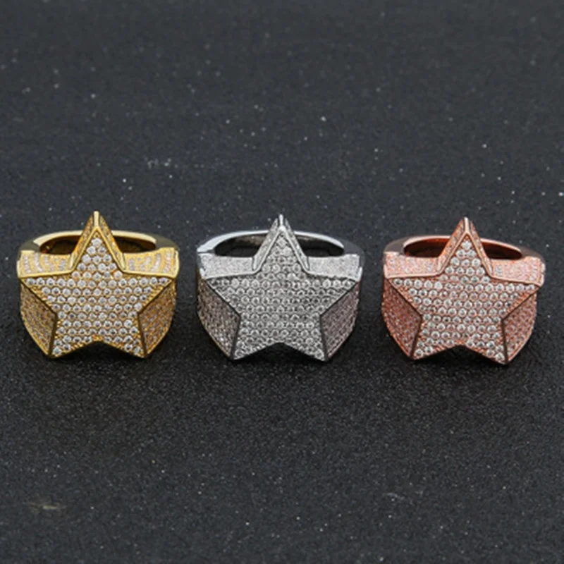 Ofertas Milangirl New Hip Hop Rock Five Star Pentagram Zirconia Rings for Men Women Wedding Party Luxury Jewelry
Ofertas Milangirl New Hip Hop Rock Five Star Pentagram Zirconia Rings for Men Women Wedding Party Luxury Jewelry