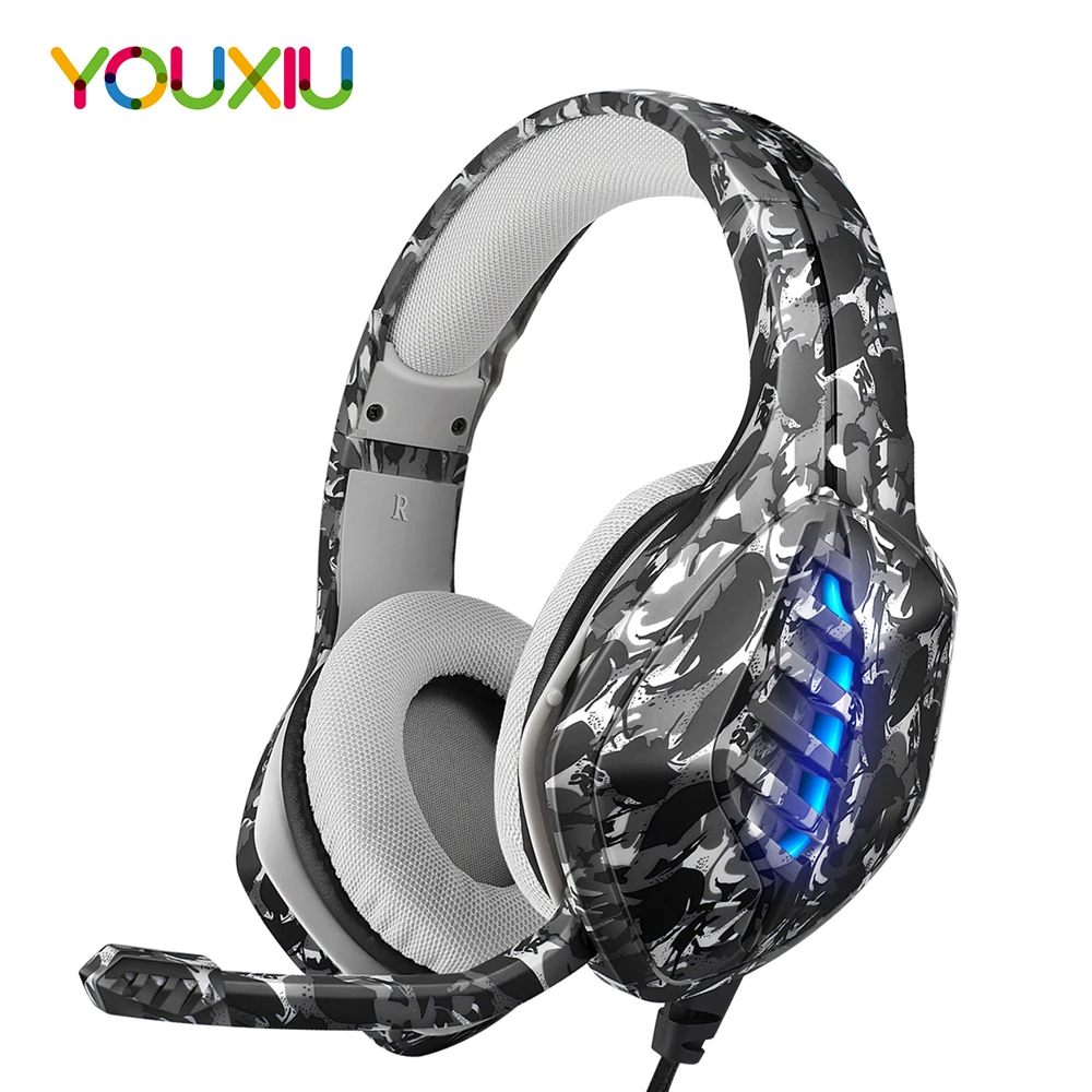 PS4 Camouflage Gaming Headset RGB LED with Microphone 3.5 mm Wired Stereo Sound Gaming Headphone for PC Mobile Phone Xbox Tablet
PS4 Camouflage Gaming Headset RGB LED with Microphone 3.5 mm Wired Stereo Sound Gaming Headphone for PC Mobile Phone Xbox Tablet