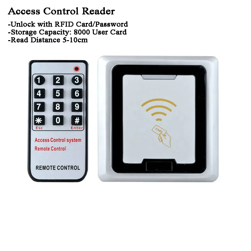 12V Metal RFID LOCK /Remote Controler ID/IC Card Reader/Password/Code Data copy Office/Factory/laboratory 8000users Door lock
12V Metal RFID LOCK /Remote Controler ID/IC Card Reader/Password/Code Data copy Office/Factory/laboratory 8000users Door lock