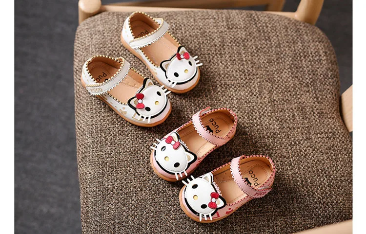 KINE PANDA Princess Dress Shoes Girls Kids Toddler Baby Girl KITTY Dance Shoes Kindergarten 1 2 3 4 5 Years Old