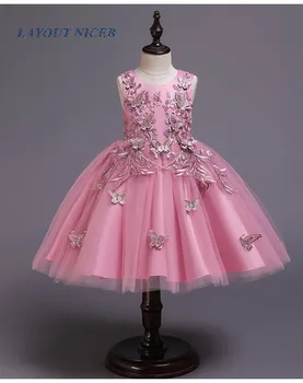 Lovely Short O Neck Flower Girls Dresses for Weddings Lace Appliques Butterfly First Communion Dress Girls Pageant Belt Bow
Lovely Short O Neck Flower Girls Dresses for Weddings Lace Appliques Butterfly First Communion Dress Girls Pageant Belt Bow