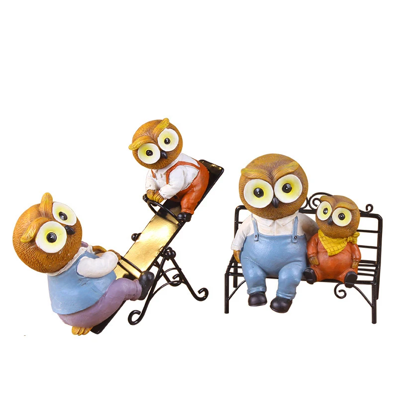 Funny Owl Play Seesaw Father & Son Aniaml Sculpture Miniature Model Crafts Home Decoration Figurines Desktop Decor Ornaments
Funny Owl Play Seesaw Father & Son Aniaml Sculpture Miniature Model Crafts Home Decoration Figurines Desktop Decor Ornaments