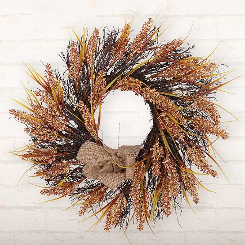 Artificial Autumn Grain Decor Wreath Wedding Christmas Thanksgiving Decoration Home Door Window Hanging Flower Garland
Artificial Autumn Grain Decor Wreath Wedding Christmas Thanksgiving Decoration Home Door Window Hanging Flower Garland