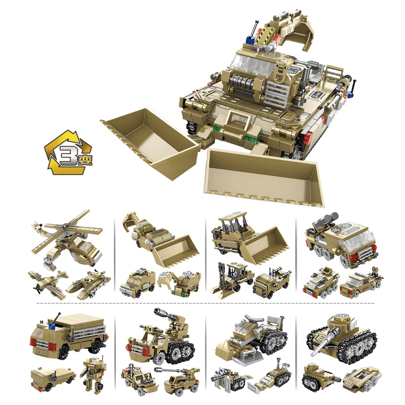633024 8 In 1 Army Ww2 Transport Engineering Vehicle Helicopter Tank Bricks Panlos Toys For Children's
633024 8 In 1 Army Ww2 Transport Engineering Vehicle Helicopter Tank Bricks Panlos Toys For Children's