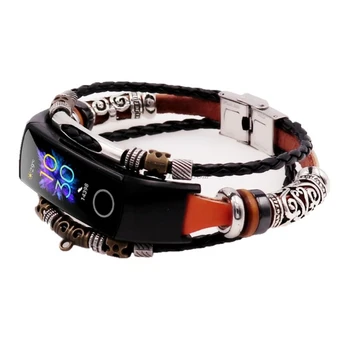 Retro Woven Beads Leather Wrist Strap Replacement Metal Buckle Watchband for Huawei Honor Band 5/4 Bracelet Accessories
Retro Woven Beads Leather Wrist Strap Replacement Metal Buckle Watchband for Huawei Honor Band 5/4 Bracelet Accessories