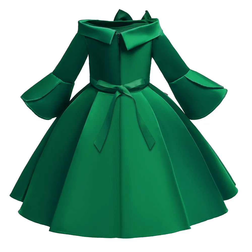 Flower Girls Dresses New Christmas Princess Dress Cute Kids Wedding Party Prom Gown Formal Children Clothing For Girls 10 Years (20)