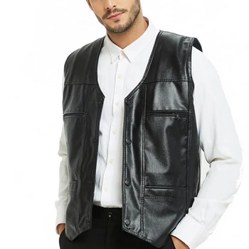 Winter Men Leather Vests Sleeveless Fur Jackets PU Streetwear Punk Pocket Button Black Motorcycle Waistcoat Jackets Plus Size
Winter Men Leather Vests Sleeveless Fur Jackets PU Streetwear Punk Pocket Button Black Motorcycle Waistcoat Jackets Plus Size