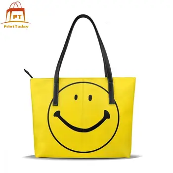 Smiley Face Handbag Smiley Face Top-handle Bags Wide Woman Leather Tote Bag Pattern Travel Women Handbags 
Smiley Face Handbag Smiley Face Top-handle Bags Wide Woman Leather Tote Bag Pattern Travel Women Handbags