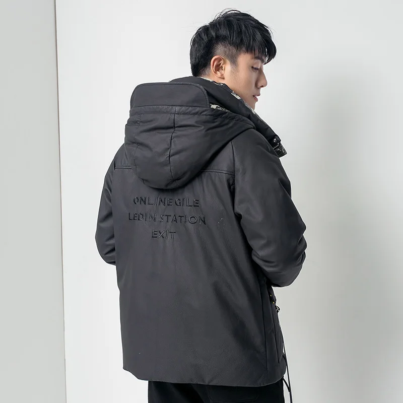 Men's Genuine Leather Jacket Winter Duck Down Jacket Men Cow Leather Jackets Camouflage Coat Veste Homme Z1818120MY1237 
Men's Genuine Leather Jacket Winter Duck Down Jacket Men Cow Leather Jackets Camouflage Coat Veste Homme Z1818120MY1237