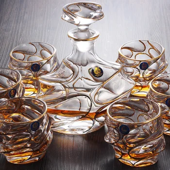 Whiskey Decanter And Glasses Bar Set, Includes Whisky Decanter And 6 Cocktail Glasses - 7 Piece Set 200829-15
Whiskey Decanter And Glasses Bar Set, Includes Whisky Decanter And 6 Cocktail Glasses - 7 Piece Set 200829-15
