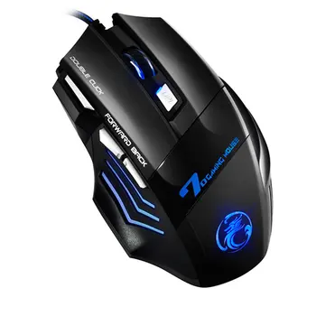 Ergonomische Wired Gaming Muis 7 Button Led 5500 Dpi Usb Computer Muis Gamer Muizen X7 Stille Mause Met Backlight Voor pc Laptop