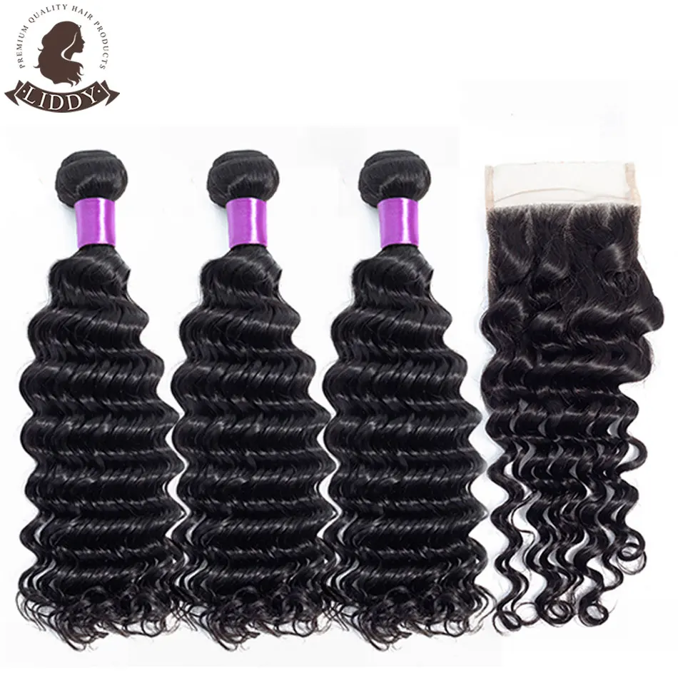 Liddy Deep Wave Bundles With Closure Peruvian Hair Bundles With Closure 100% Human Hair Natural Color Non-remy Hair Extensions
Liddy Deep Wave Bundles With Closure Peruvian Hair Bundles With Closure 100% Human Hair Natural Color Non-remy Hair Extensions