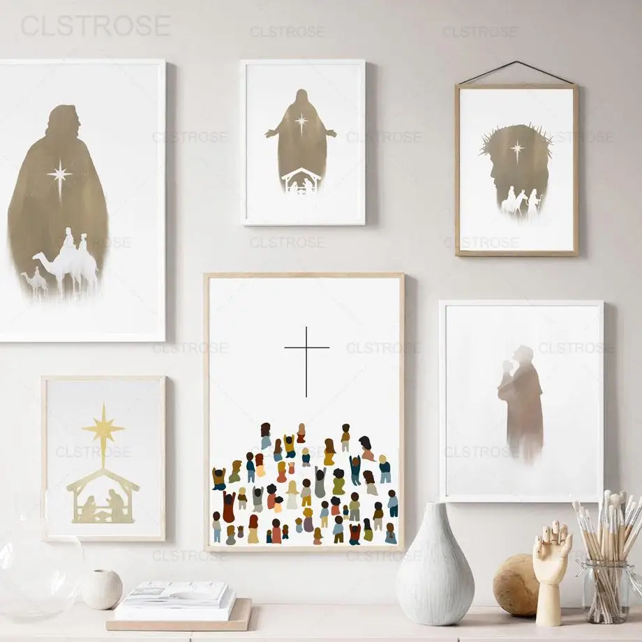 Jesus Christ Disciple Holy Cross Canvas Painting Nordic Minimalist Picture Modern Wall Art Poster Home Decoration Living Room
Jesus Christ Disciple Holy Cross Canvas Painting Nordic Minimalist Picture Modern Wall Art Poster Home Decoration Living Room