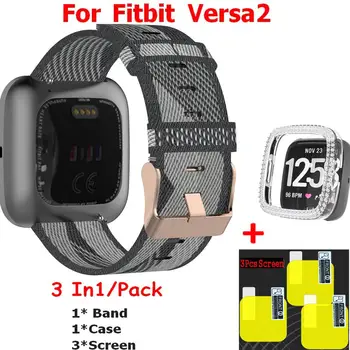 Nylon Smart Accessories Band for Fitbit versa 2 Screen Protectors Film Frame Protective Case for Fitbit versa2 Watch Strap Wrist
Nylon Smart Accessories Band for Fitbit versa 2 Screen Protectors Film Frame Protective Case for Fitbit versa2 Watch Strap Wrist