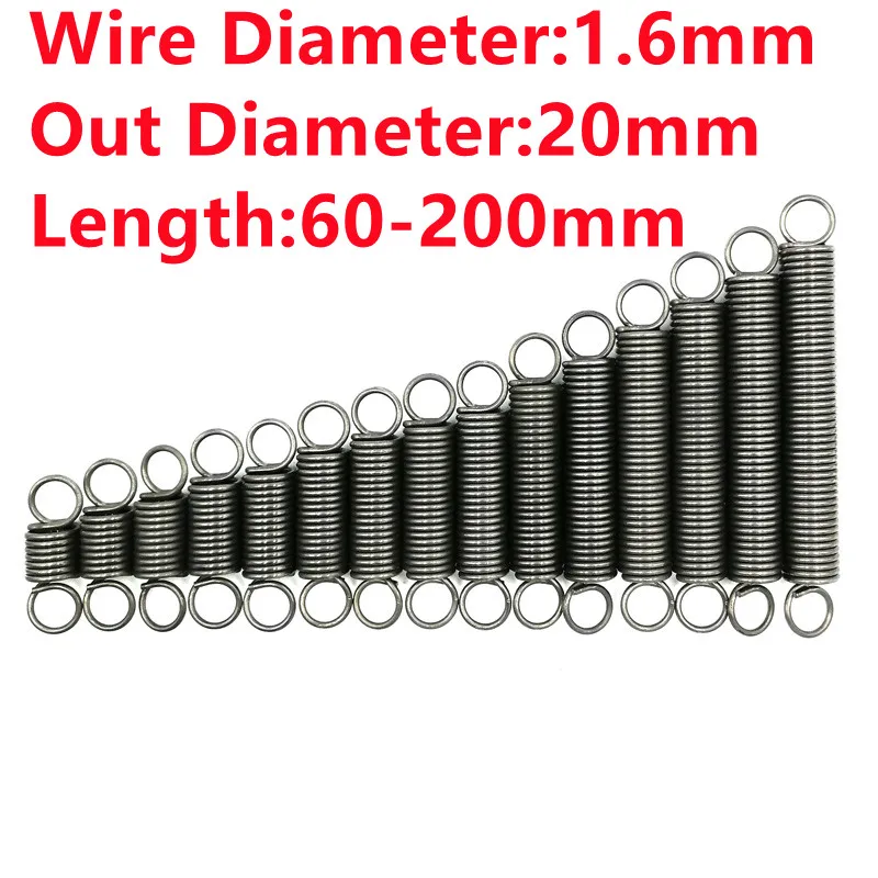 2PCS,Custom Pullback Spring Tension Spring Extension Spring With Hooks,1.6mm Wire Dia*20mm Out Dia*60/70/80/90/100/120/150/200mm
2PCS,Custom Pullback Spring Tension Spring Extension Spring With Hooks,1.6mm Wire Dia*20mm Out Dia*60/70/80/90/100/120/150/200mm