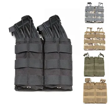Tactical Molle Double M4 M16 Magazines Open-Top Mag Pouch With Bungee System
Tactical Molle Double M4 M16 Magazines Open-Top Mag Pouch With Bungee System
