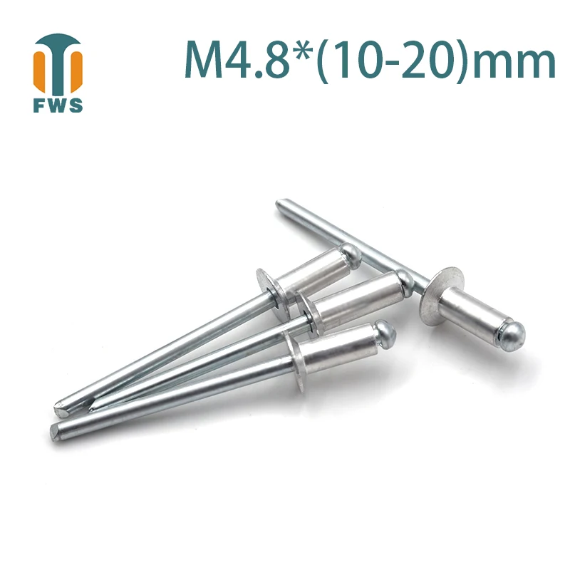 10PCS M4.8 Multi Size Aluminium Open End Countersunk Head Break Mandrel Blind Rivet Nail Pop Rivets for Furniture Car Aircraft
10PCS M4.8 Multi Size Aluminium Open End Countersunk Head Break Mandrel Blind Rivet Nail Pop Rivets for Furniture Car Aircraft