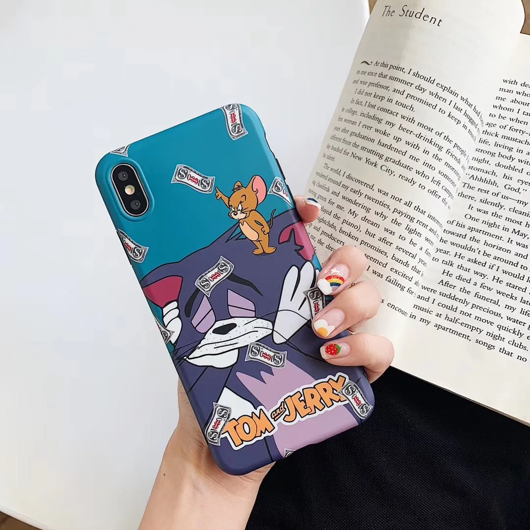 Fun girlfriends cartoon cute Tom Jerry shell for iPhone XS MAX XR X 7 8 6 6SPlus anime pet mouse cat soft silicone IMD case Capa
Fun girlfriends cartoon cute Tom Jerry shell for iPhone XS MAX XR X 7 8 6 6SPlus anime pet mouse cat soft silicone IMD case Capa