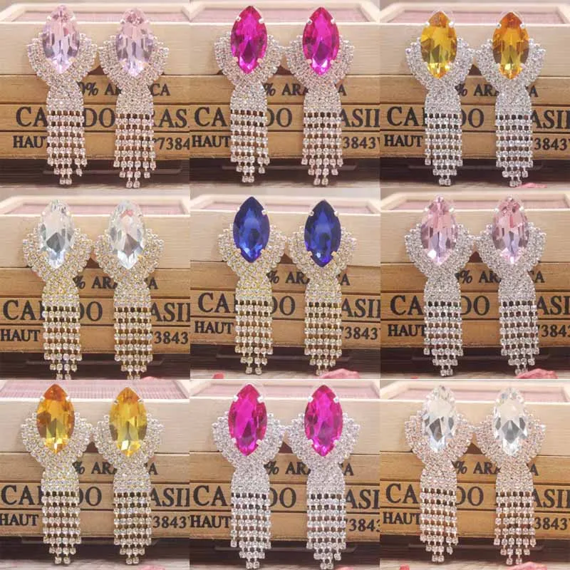 Trendy pink Rhinestone Earings European Bride Exaggerated Luxury Longer tassel Earrings crystal lady make up jewelry earrings
Trendy pink Rhinestone Earings European Bride Exaggerated Luxury Longer tassel Earrings crystal lady make up jewelry earrings