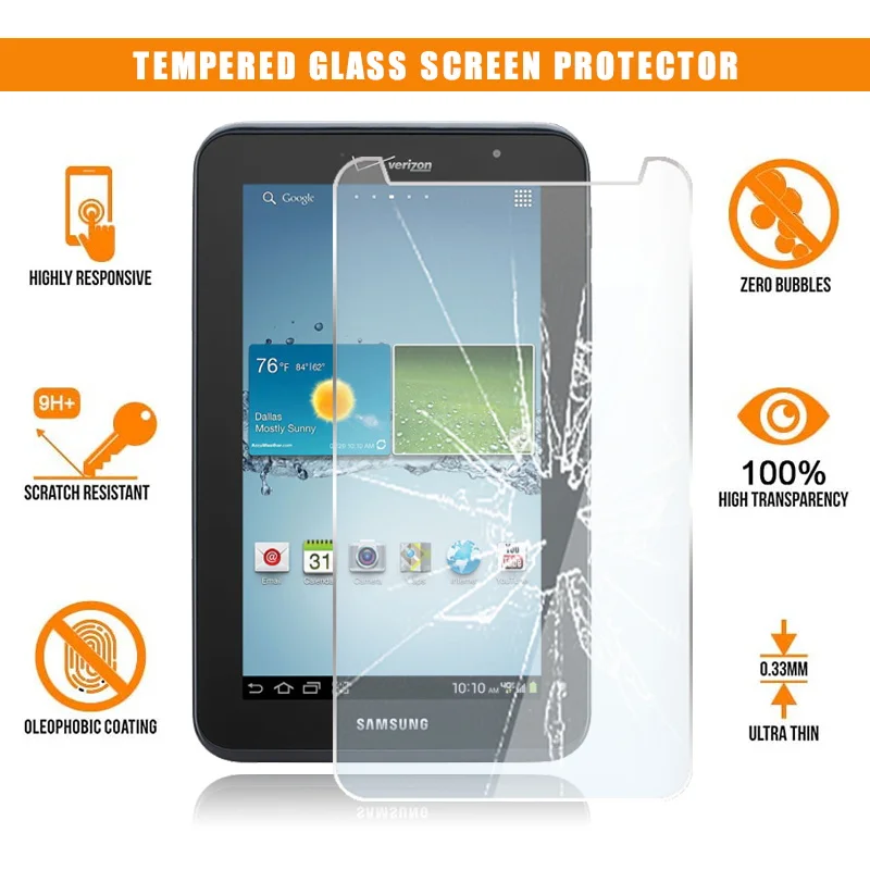 For Samsung Galaxy Tab 2 7.0 LTE I705 Tablet Tempered Glass Screen Protector Scratch Resistant HD Clear Film Cover
For Samsung Galaxy Tab 2 7.0 LTE I705 Tablet Tempered Glass Screen Protector Scratch Resistant HD Clear Film Cover