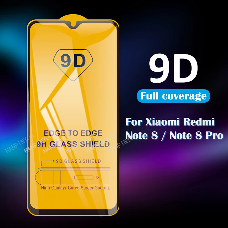 For Xiaomi Redmi Note 8 6.3" / Pro 6.53" 5D 6D 9D Full Glue Cover Toughened Tempered Glass Film Screen Protector Guard | Мобильные