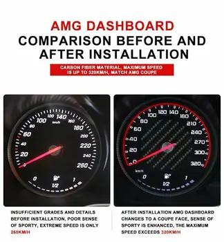 ForMercedes C-Class C63 C200L, GLC260 Upgarde A MG Gauge Face. Carbon Fiber Material
ForMercedes C-Class C63 C200L, GLC260 Upgarde A MG Gauge Face. Carbon Fiber Material