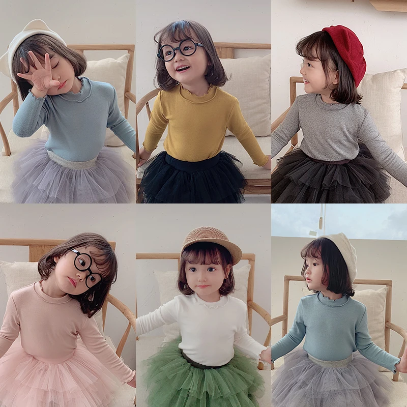 Girls Semi-high Collar Bottoming Shirt Spring Autumn 2019 New Long Sleeve Solid Color Top Tees Children Cotton Warm T-shirts
Girls Semi-high Collar Bottoming Shirt Spring Autumn 2019 New Long Sleeve Solid Color Top Tees Children Cotton Warm T-shirts