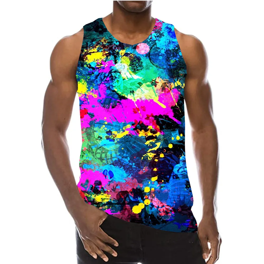 UNEY Watercolor Tank Tops For Men Summer 3D Print Rainbow Sleeveless Graphic Vest Sports Exaggeration Tops 2020 New
UNEY Watercolor Tank Tops For Men Summer 3D Print Rainbow Sleeveless Graphic Vest Sports Exaggeration Tops 2020 New