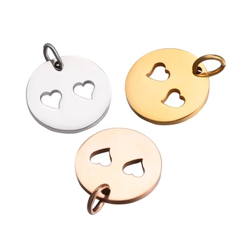 10pcs Miliary Stainless Steel ID Tags 25mm Round with 2 Hearts Tag Pendant Necklace Jewelry 3 Colors Hypollergenic
10pcs Miliary Stainless Steel ID Tags 25mm Round with 2 Hearts Tag Pendant Necklace Jewelry 3 Colors Hypollergenic