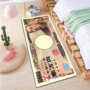 Creative Japanese yen/Singapore/Malaysia/Canada money rug long entrance door rug non-slip 
Creative Japanese yen/Singapore/Malaysia/Canada money rug long entrance door rug non-slip